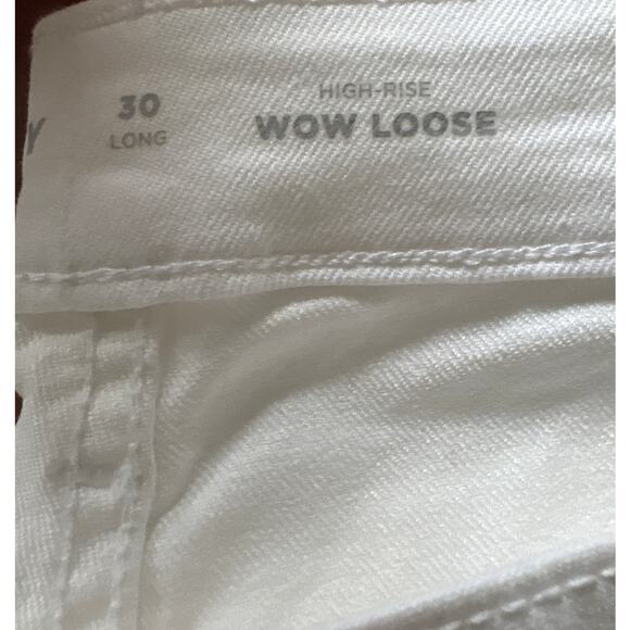 Old Navy Womans White High Rise Wow Loose Long Pants 30 - Picture 4 of 5